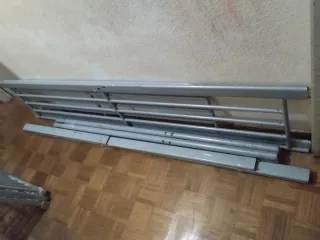 Litera metálica Gris , buen estado de 1.90X 90