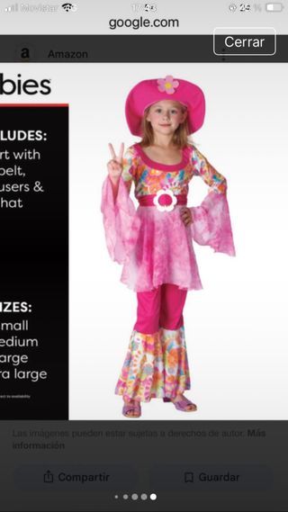 Disfraz Hippy Diva Talla 8