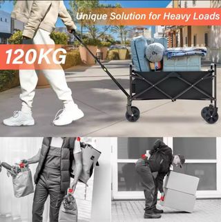 Carro plegable para playa, compras, transportar ..