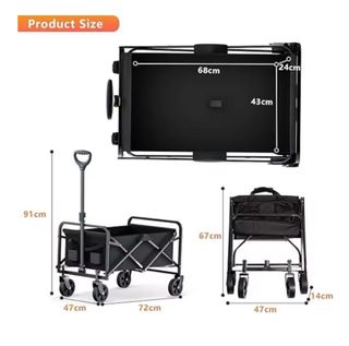 Carro plegable para playa, compras, transportar ..