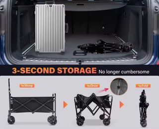 Carro plegable para playa, compras, transportar ..