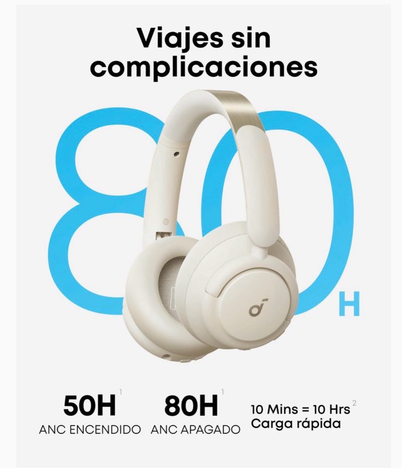 Soundcore Q30 Blanco Auriculares Cancelación Ruido afbeelding 4