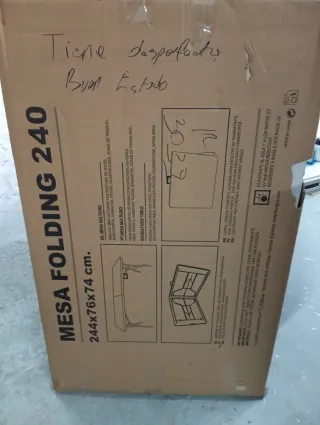 Mesa exterior plegable 240x74x74 cm