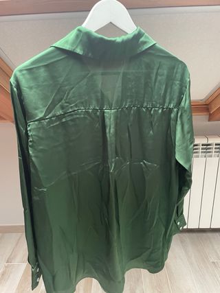 Camisa Zara Verde Talla M