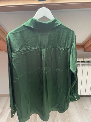 Camisa Zara Verde Talla M