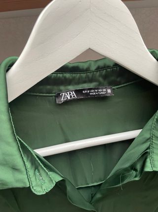 Camisa Zara Verde Talla M