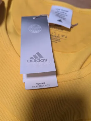 Camiseta sin tirantes ADIDAS amarilla Talla L