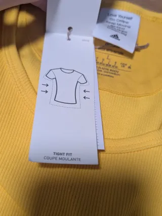 Camiseta sin tirantes ADIDAS amarilla Talla L