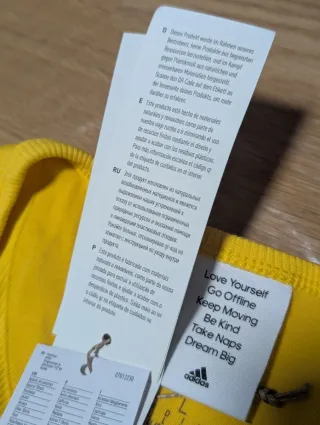 Camiseta sin tirantes ADIDAS amarilla Talla L