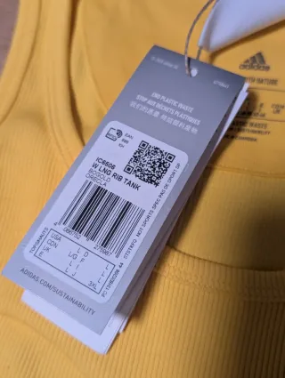 Camiseta sin tirantes ADIDAS amarilla Talla L