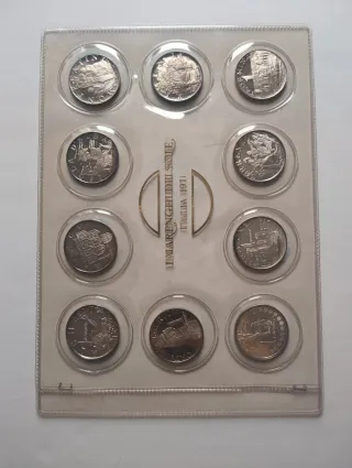 Lote monedas y medallas de plata