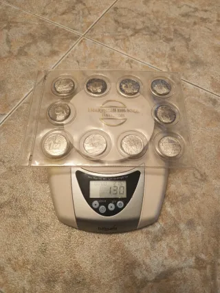 Lote monedas y medallas de plata