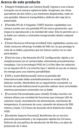 ¡¡-50%!! | BOIFUN VB616 - 2 Cámaras Vigilabebés