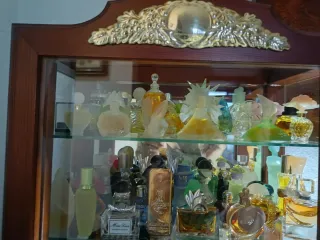 Vitrina expositora colecciones madera y cristal