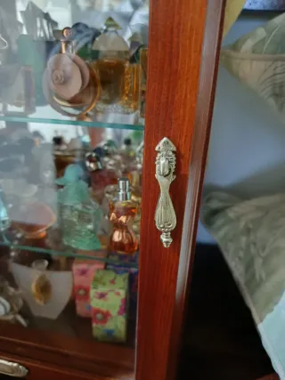 Vitrina expositora colecciones madera y cristal