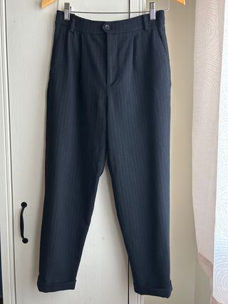 Pantalón de vestir rayas negro