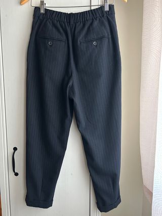 Pantalón de vestir rayas negro