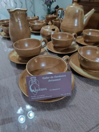 Juego de café de cerámica artesanal