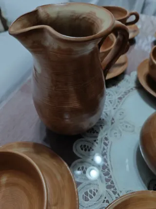 Juego de café de cerámica artesanal