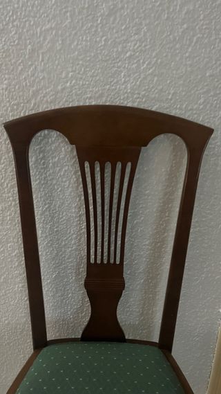 4 Sillas Vintage Madera Tapizadas. Muy buen estado