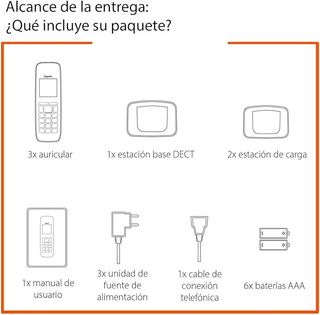 Teléfono Gigaset A170 Trio DECT Negro
