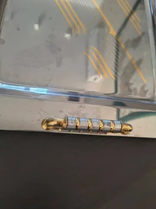 Vassoio vintage acciaio inox 18/10 oro