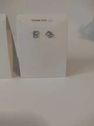 2 pares pendientes acero inoxidable