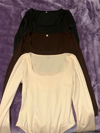 Bodys M/L Negro, Marrón y Beige Talla M