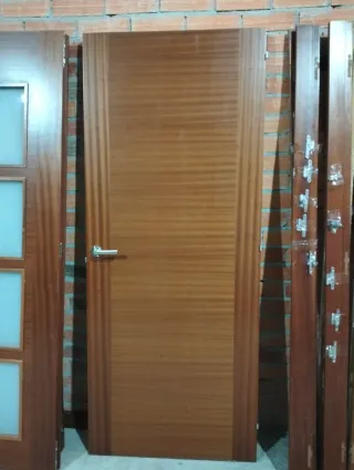 Puertas de madera con cristal