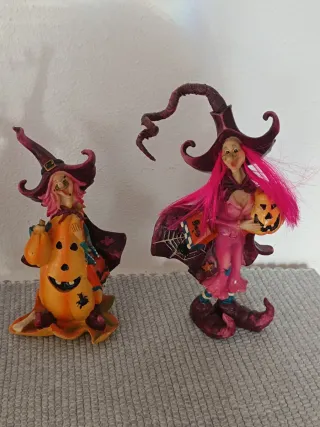 4 Figuras de Bruxas Halloween Abóboras