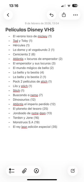 Películas Disney VHS (Español)