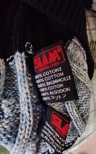 Maglione SLAM cotone righe blu