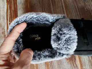 Zapatillas de casa invierno negras y grises