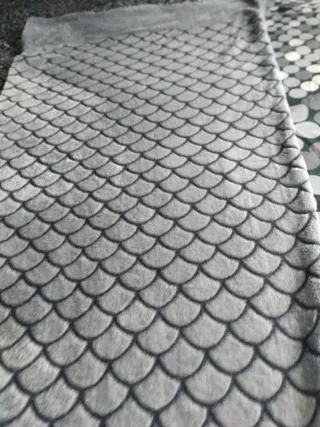 Manta cola de Sirena gris Largo 170 cm