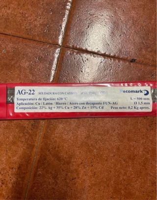 Varilla soldadura AG-22 Pecomark