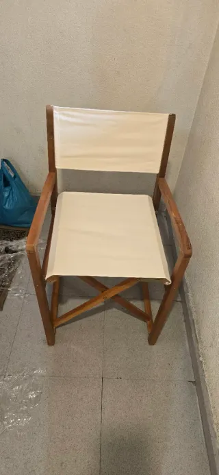 Silla Plegable Schweppes Madera y Tela