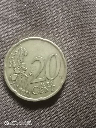 Moneda 20 céntimos 2002 Portugal