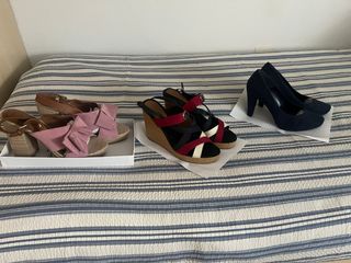 Zapatos de tacón y cuña mujer