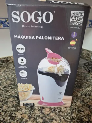 Palomitero Sogo Rosa y Blanco