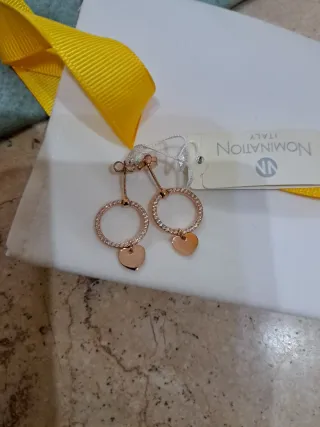 Orecchini Nomination Argento Rose' Cuore