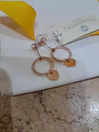 Orecchini Nomination Argento Rose' Cuore