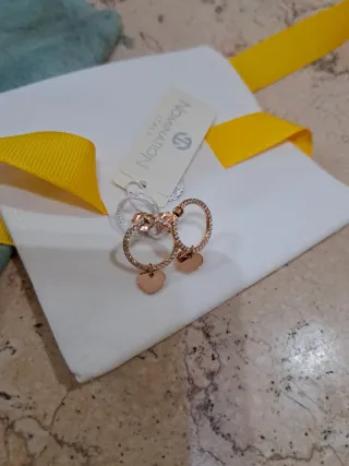 Orecchini Nomination Argento Rose' Cuore