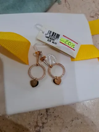 Orecchini Nomination Argento Rose' Cuore