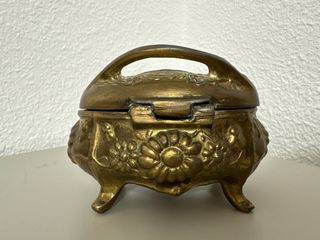 Caja joyero metal decorada