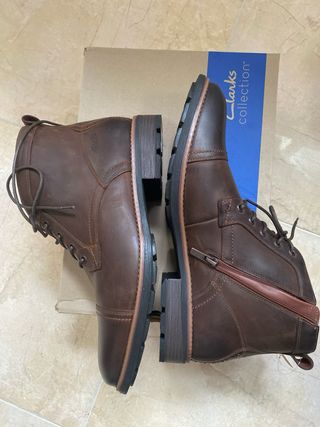 Botas Clarks Marrones Piel Hombre