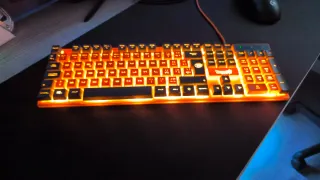 Teclado y Ratón Gaming Naranja y Gris