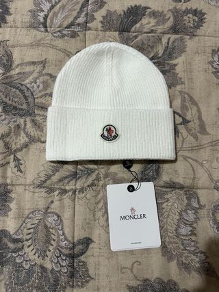 Berretto Moncler bianco in lana