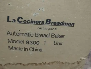 Panificadora, La Cocinera Breadman
