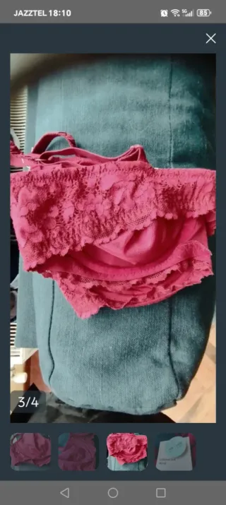 Sujetador rosa con encaje