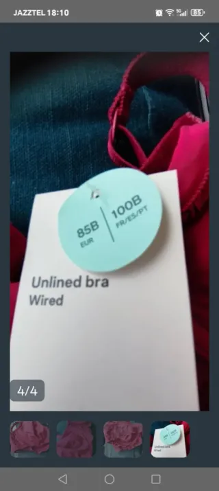 Sujetador rosa con encaje